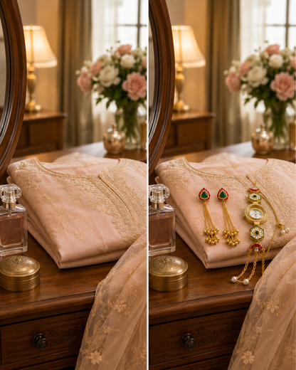 Kashmiri Traditional Watch & Matching Earrings Combo Set for Women | Stylish Ethnic Gift | Fashion Accessories